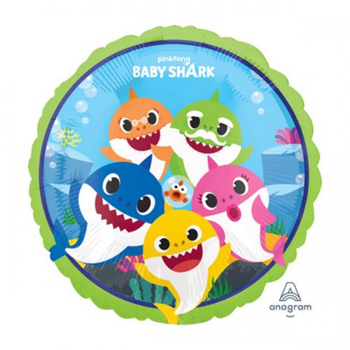 PALLONCINO IN FOIL BABY SHARK GONFIABILE AD ELIO (45 CM CIRCA)