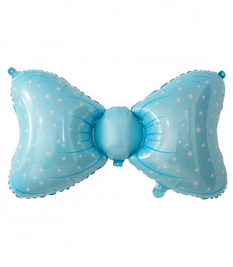 PALLONCINO FIOCCO AZZURRO GONFIABILE AD ELIO (109 CM CIRCA) 1 PZ