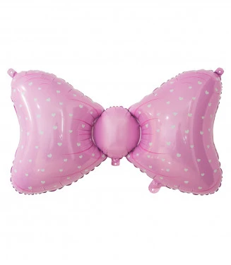 PALLONCINO FIOCCO ROSA GONFIABILE AD ELIO (109 CM CIRCA) 1 PZ