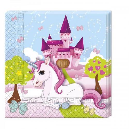 TOVAGLIOLO UNICORNO DA 33 CM 20 PZ