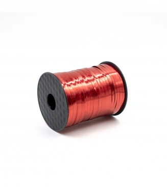 NASTRO ROSSO METALLIZZATO 5 MM X 250 METRI 1 PZ PER PALLONCINI