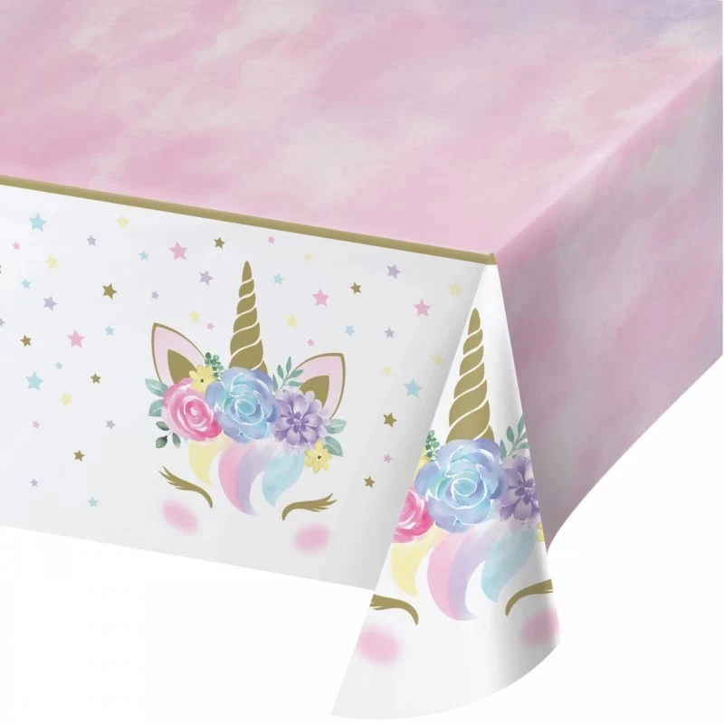 TOVAGLIA UNICORNO GOLD IN PLASTICA 137X259 CM